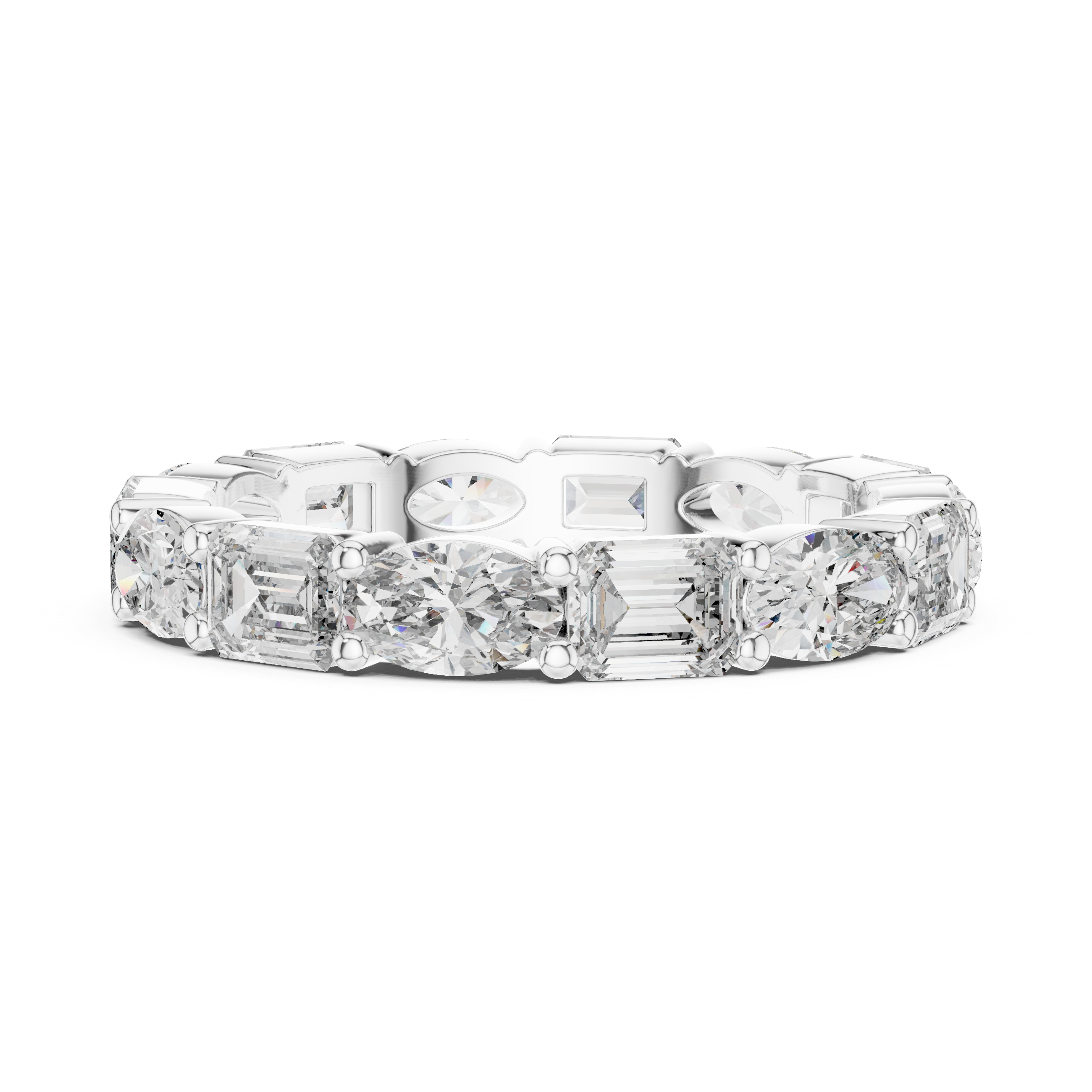 Double Diamond Full Eternity Wedding Band