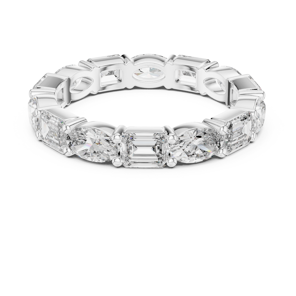 Double Diamond Full Eternity Wedding Band