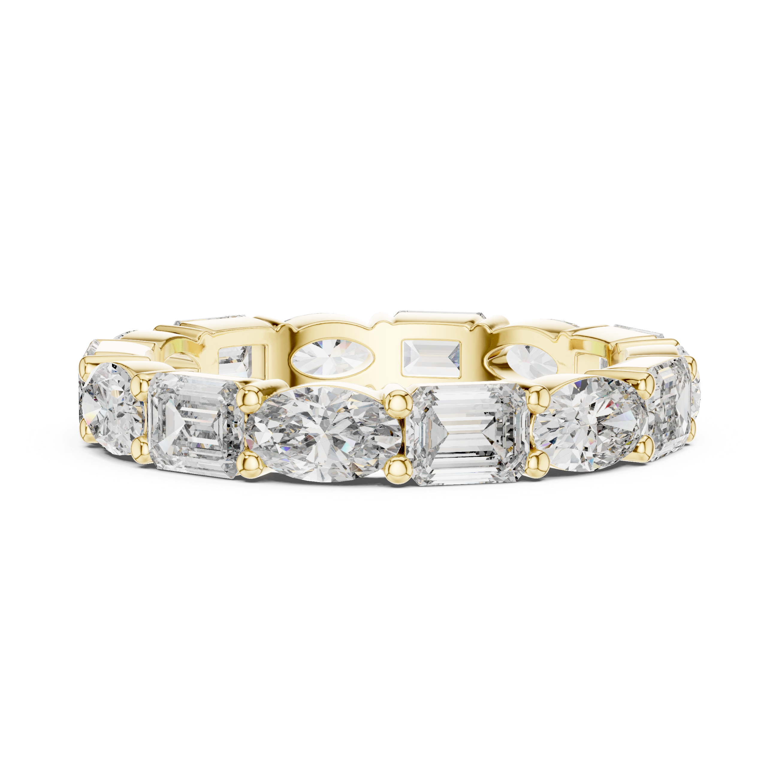 Double Diamond Full Eternity Wedding Band