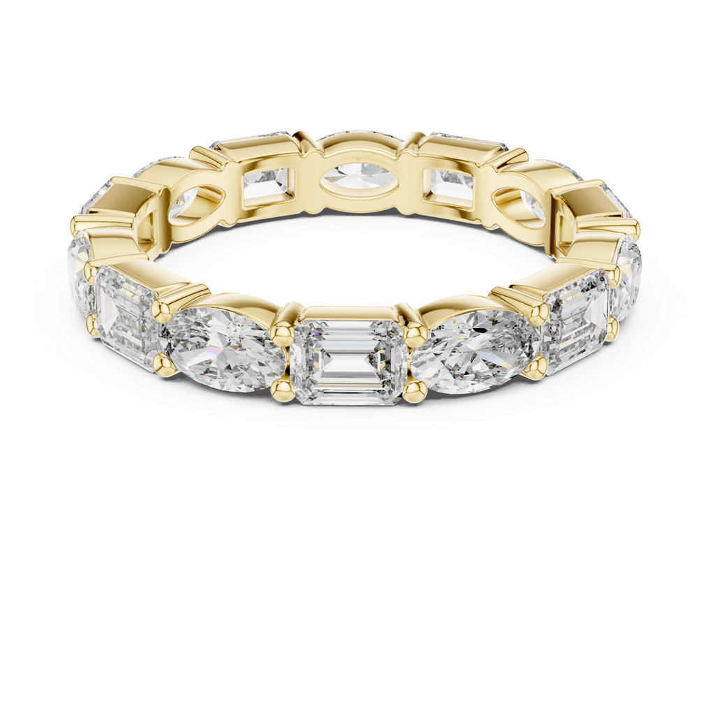 Double Diamond Full Eternity Wedding Band