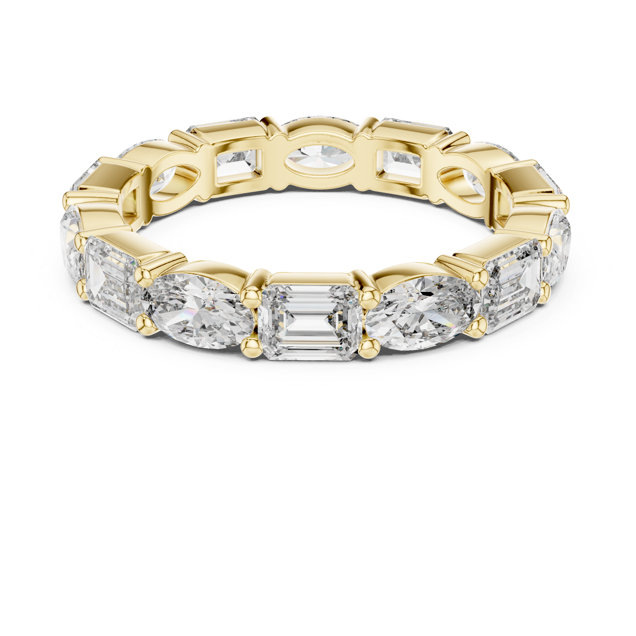 Double Diamond Full Eternity Wedding Band