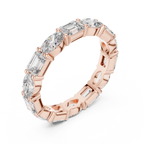 Double Diamond Full Eternity Wedding Band