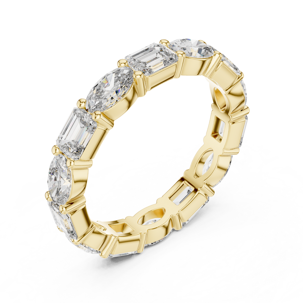 Double Diamond Full Eternity Wedding Band