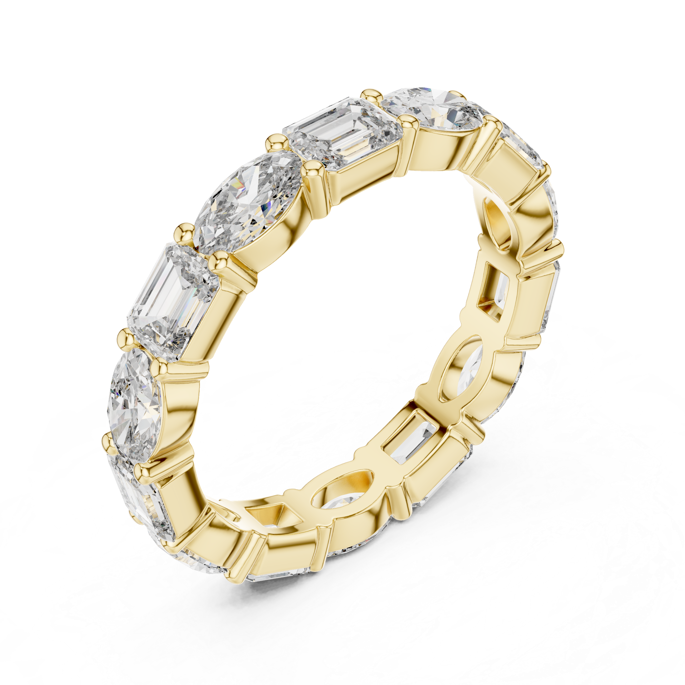 Double Diamond Full Eternity Wedding Band