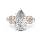 6 Carat Pear Diamond Vintage Engagement Ring
