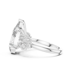 6 Carat Pear Diamond Vintage Engagement Ring