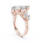 6 Carat Pear Diamond Vintage Engagement Ring