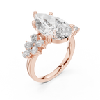 6 Carat Pear Diamond Vintage Engagement Ring