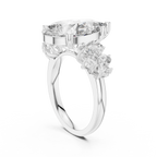 6 Carat Pear Diamond Vintage Engagement Ring