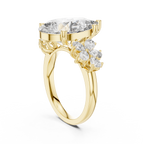 6 Carat Pear Diamond Vintage Engagement Ring