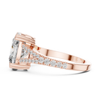 5 Carat Cushion Diamond Double Shank Engagement Ring