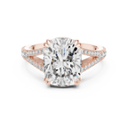 5 Carat Cushion Diamond Double Shank Engagement Ring