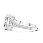 5 Carat Cushion Diamond Double Shank Engagement Ring