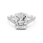 5 Carat Cushion Diamond Double Shank Engagement Ring