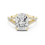 5 Carat Cushion Diamond Double Shank Engagement Ring