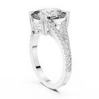 5 Carat Cushion Diamond Double Shank Engagement Ring