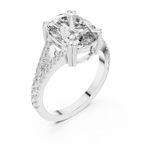 5 Carat Cushion Diamond Double Shank Engagement Ring