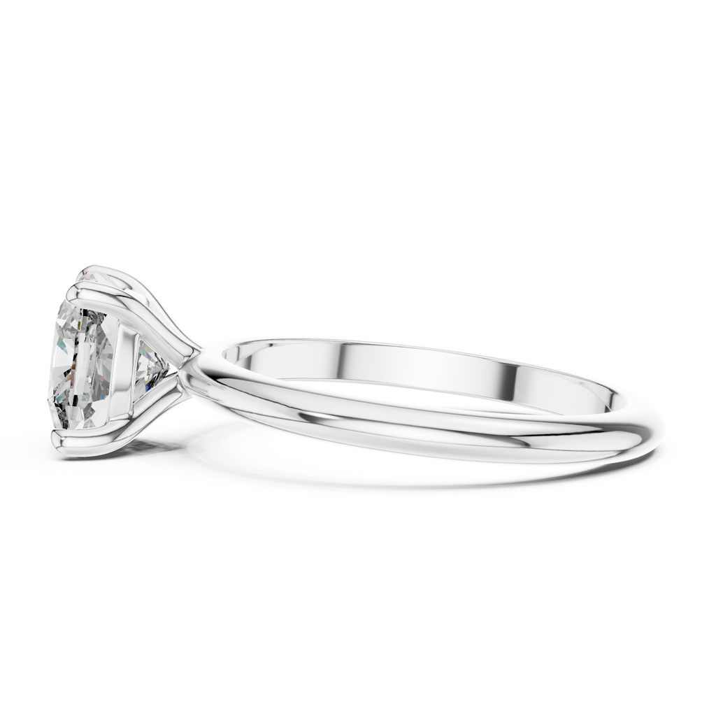 2 Carat Square Cushion Diamond Solitaire Ring