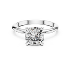 2 Carat Square Cushion Diamond Solitaire Ring