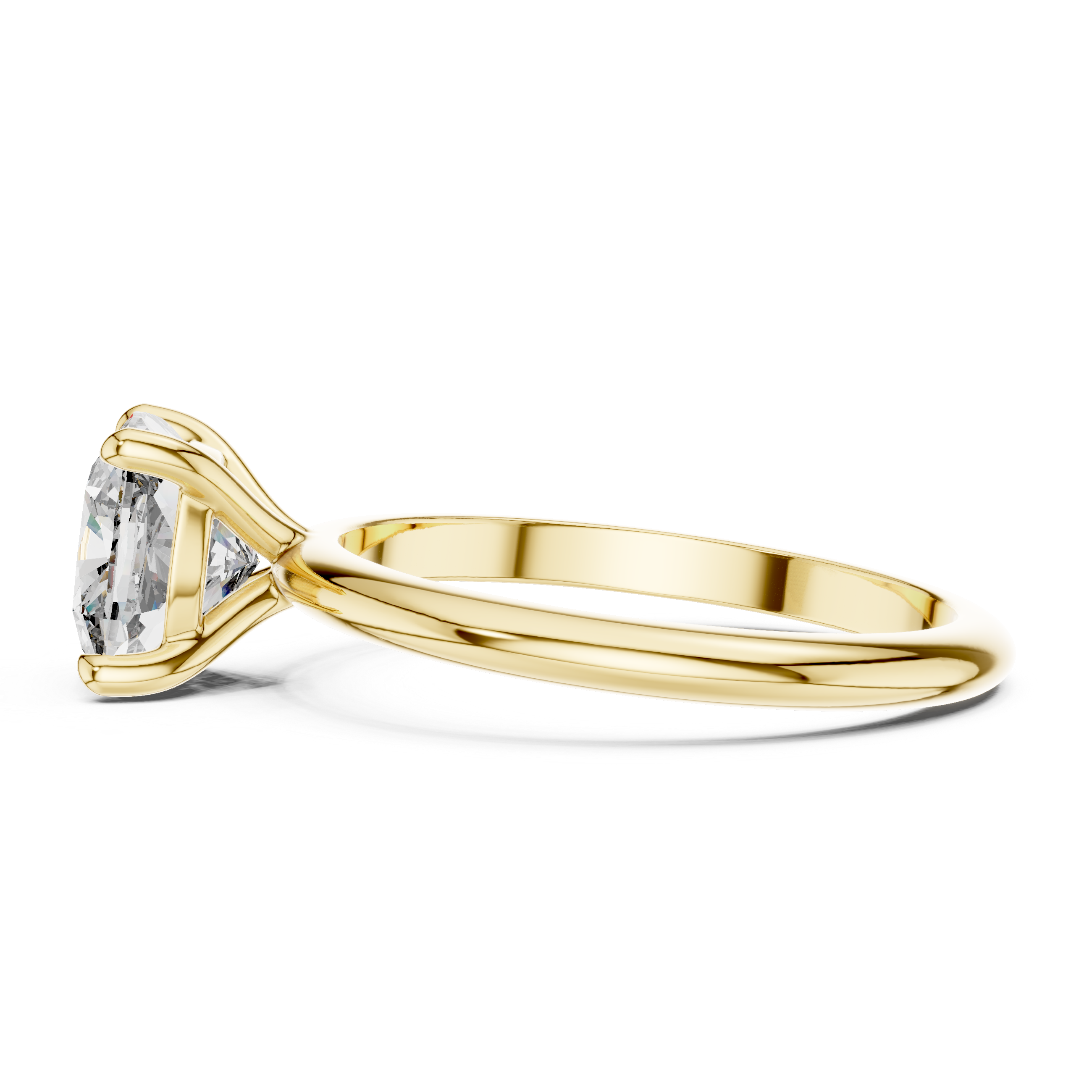 2 Carat Square Cushion Diamond Solitaire Ring