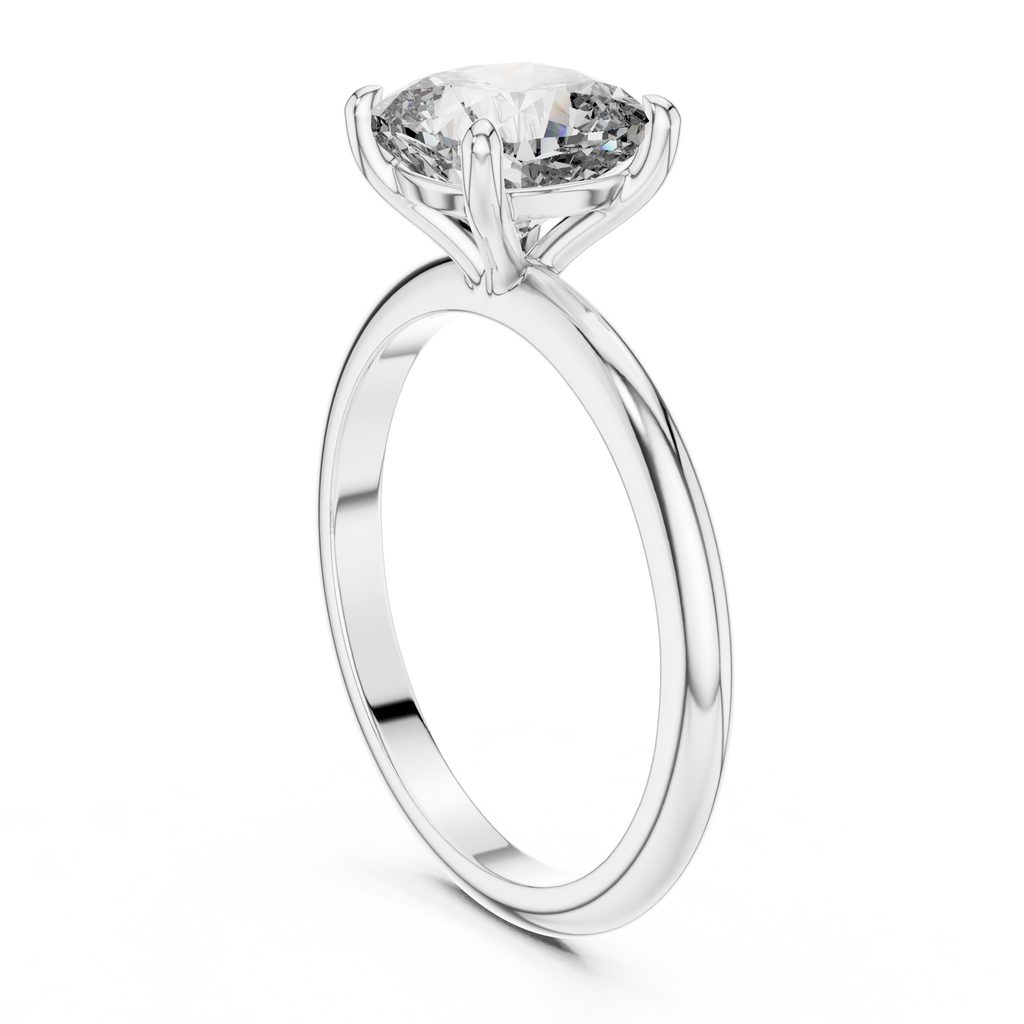 2 Carat Square Cushion Diamond Solitaire Ring