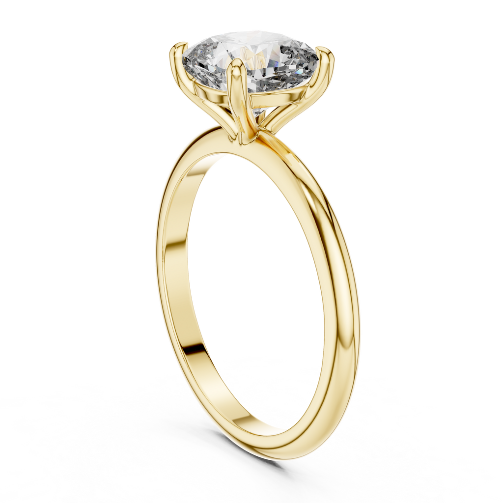 2 Carat Square Cushion Diamond Solitaire Ring