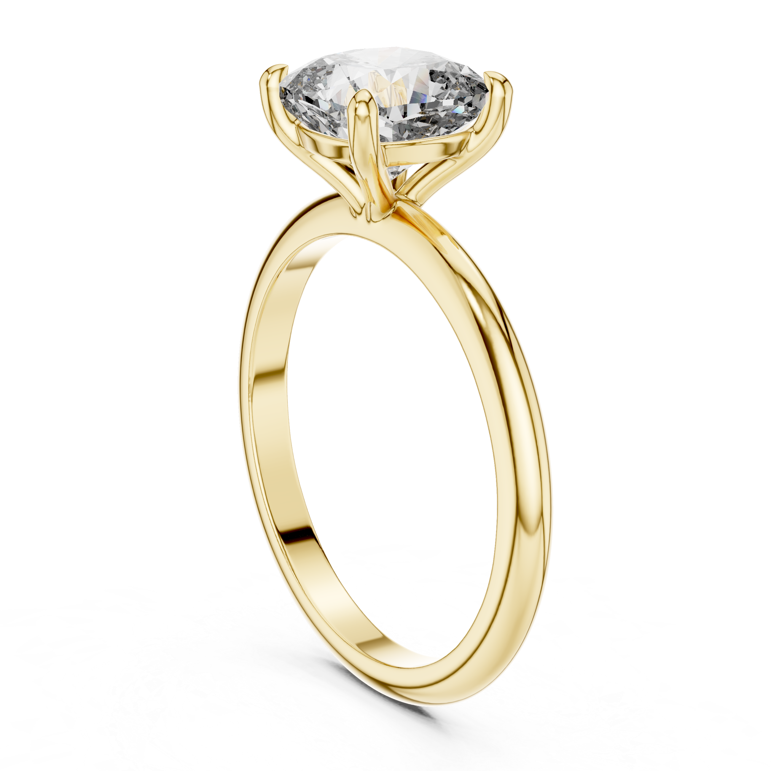 2 Carat Square Cushion Diamond Solitaire Ring