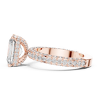 Round Diamond Solitaire Accent Engagement Ring