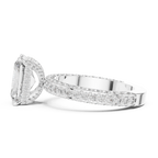 Round Diamond Solitaire Accent Engagement Ring