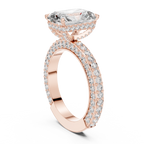 Round Diamond Solitaire Accent Engagement Ring