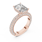 Round Diamond Solitaire Accent Engagement Ring