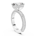 Round Diamond Solitaire Accent Engagement Ring