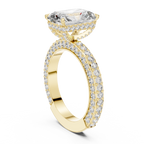 Round Diamond Solitaire Accent Engagement Ring