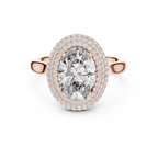 2 Carat Oval Diamond Triple Halo Engagement Ring