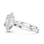 2 Carat Oval Diamond Triple Halo Engagement Ring
