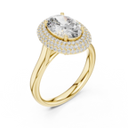 2 Carat Oval Diamond Triple Halo Engagement Ring