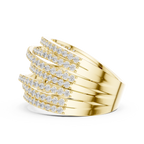 Vintage Style Multiple Shank Diamond Engagement Ring