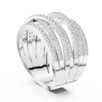 Vintage Style Multiple Shank Diamond Engagement Ring