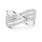 Luxury Round Diamond Criss Cross Engagement Ring