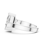 Tension Set Princees Diamond Bypass Engagement Ring