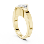 Tension Set Princees Diamond Bypass Engagement Ring