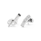 Bar Stud Earrings in Round Cut lab Doiamond