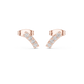 Bar Stud Earrings in Round Cut lab Doiamond