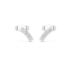 Bar Stud Earrings in Round Cut lab Doiamond