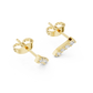 Bar Stud Earrings in Round Cut lab Doiamond