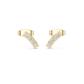 Bar Stud Earrings in Round Cut lab Doiamond