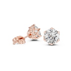 2 Carat Round Cut Diamond Screw Back Earrings