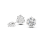 2 Carat Round Cut Diamond Screw Back Earrings