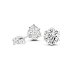 2 Carat Round Cut Diamond Screw Back Earrings