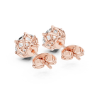 2 Carat Round Cut Diamond Screw Back Earrings